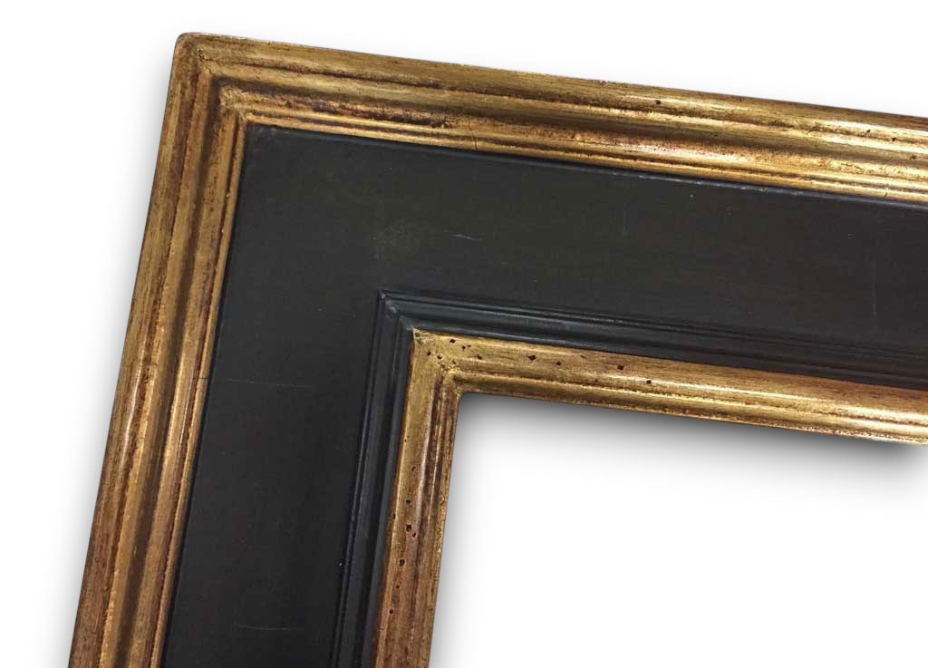 Noir antique filets or